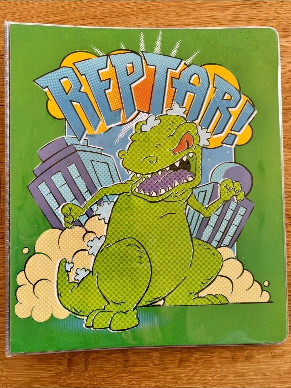 Nickelodeon Rugrats Green Reptar 3 Ring Binder School Supplies